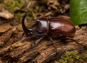 Chrząszcz rogaty europejski (Oryctes nasicornis)